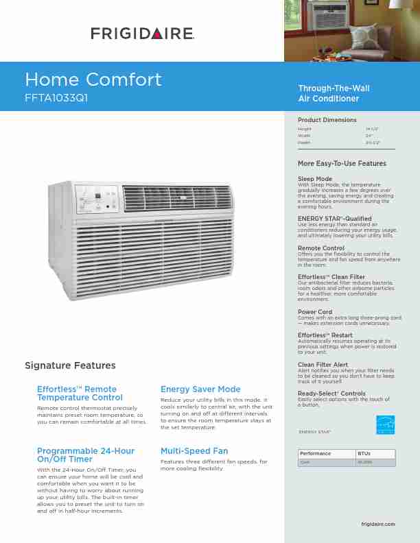 Frigidaire Air Conditioner FFTA1033Q1-page_pdf
